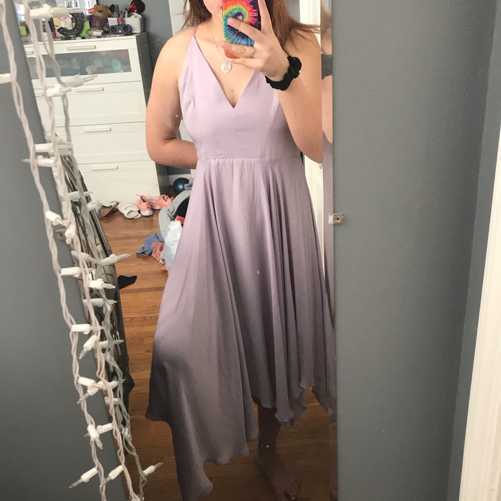 Lavender semi formal flowing dress